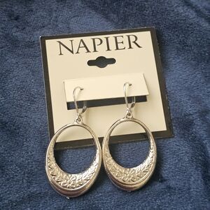 Napier Silver Hoop Earrings